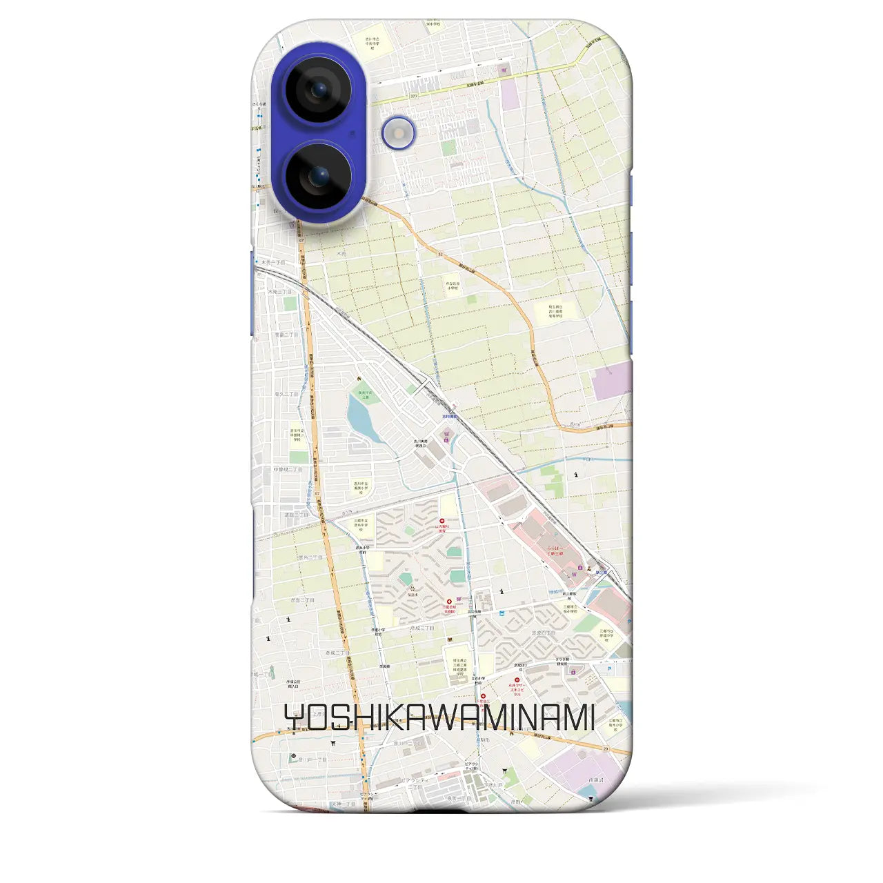【吉川美南(埼玉県)】地図柄iPhoneケース(バックカバータイプ)ナチュラル・iPhone 16 Pro Max 用