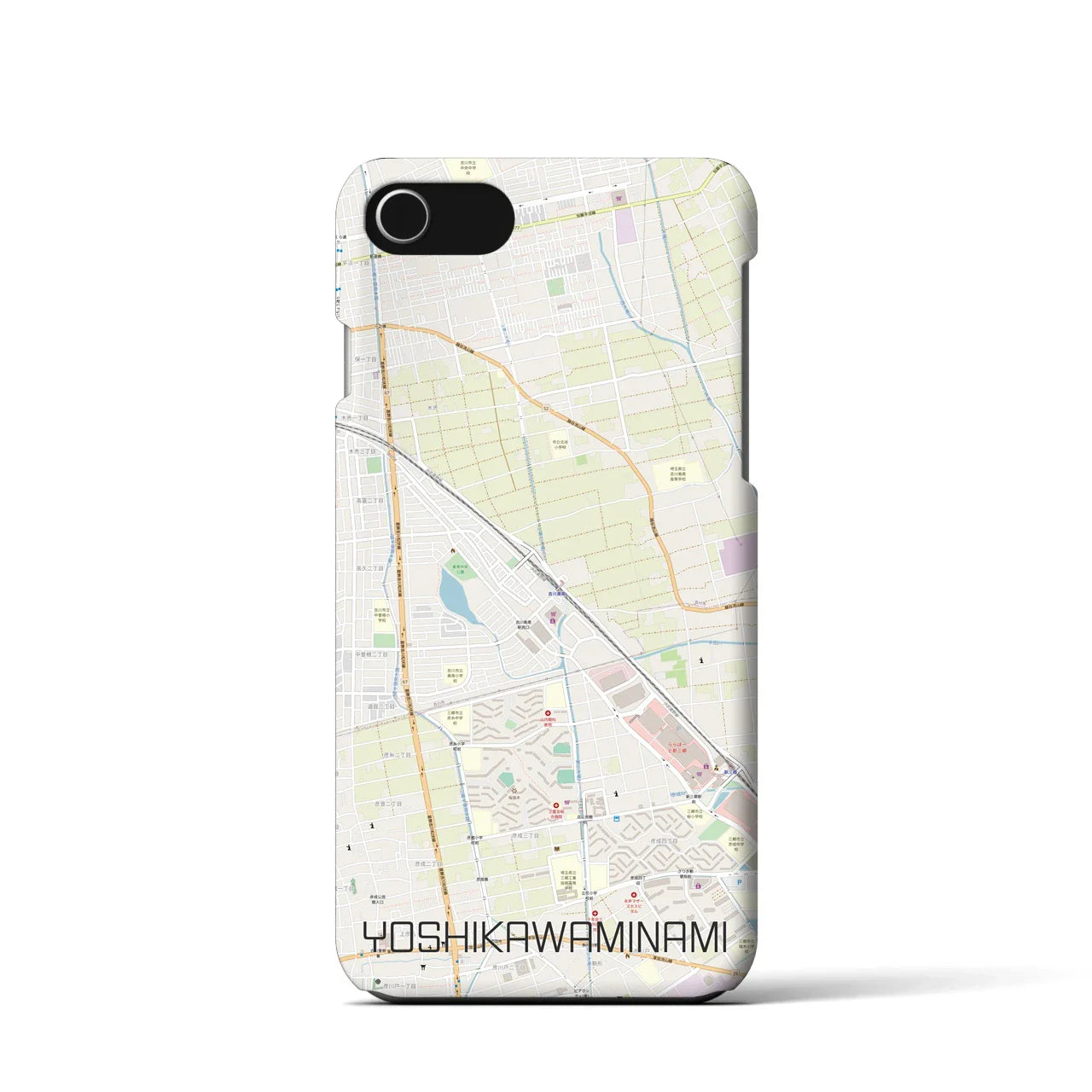 【吉川美南(埼玉県)】地図柄iPhoneケース(バックカバータイプ)