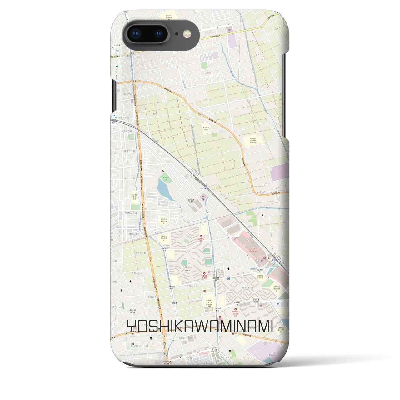 【吉川美南(埼玉県)】地図柄iPhoneケース(バックカバータイプ)