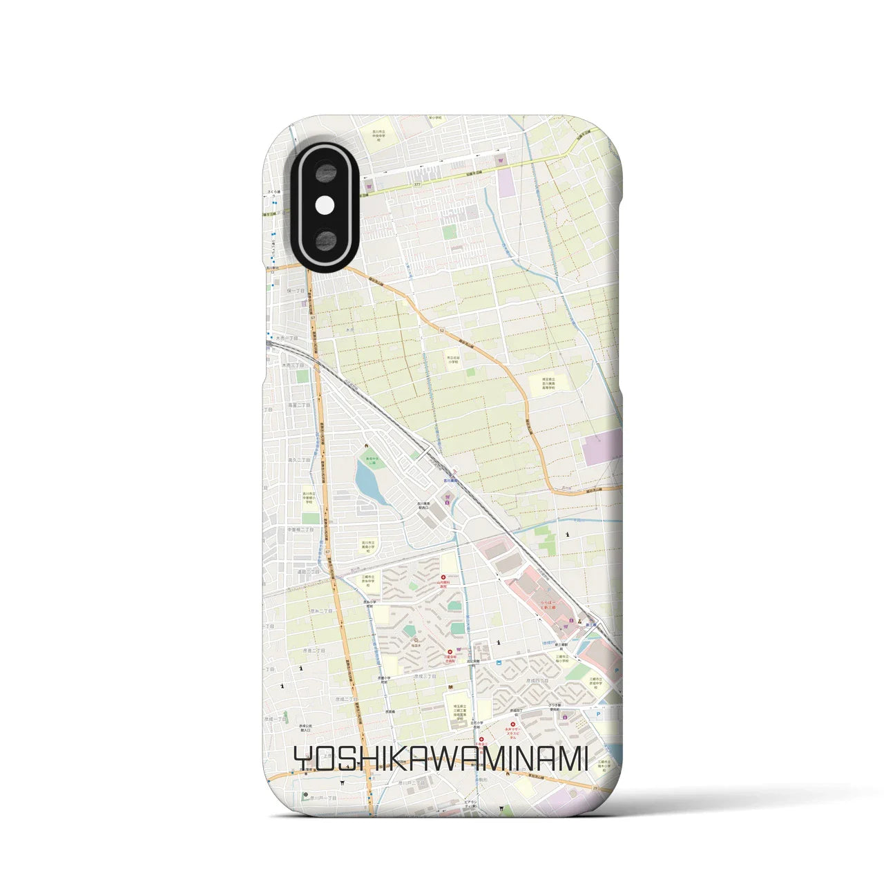 【吉川美南(埼玉県)】地図柄iPhoneケース(バックカバータイプ)