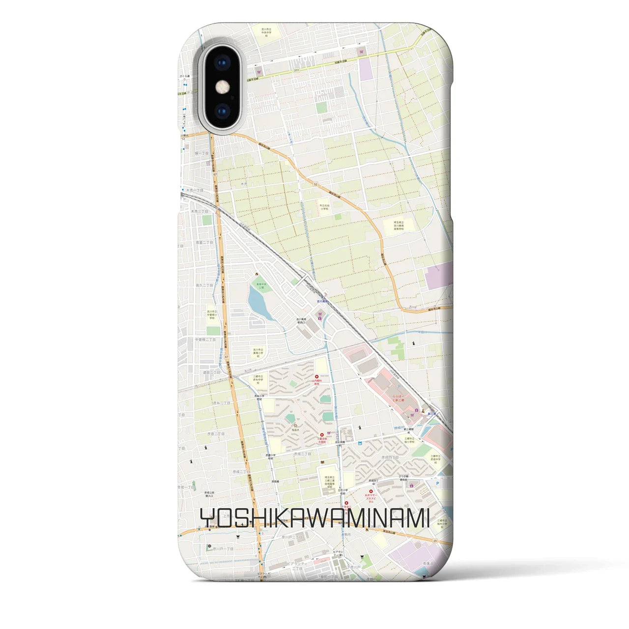 【吉川美南(埼玉県)】地図柄iPhoneケース(バックカバータイプ)