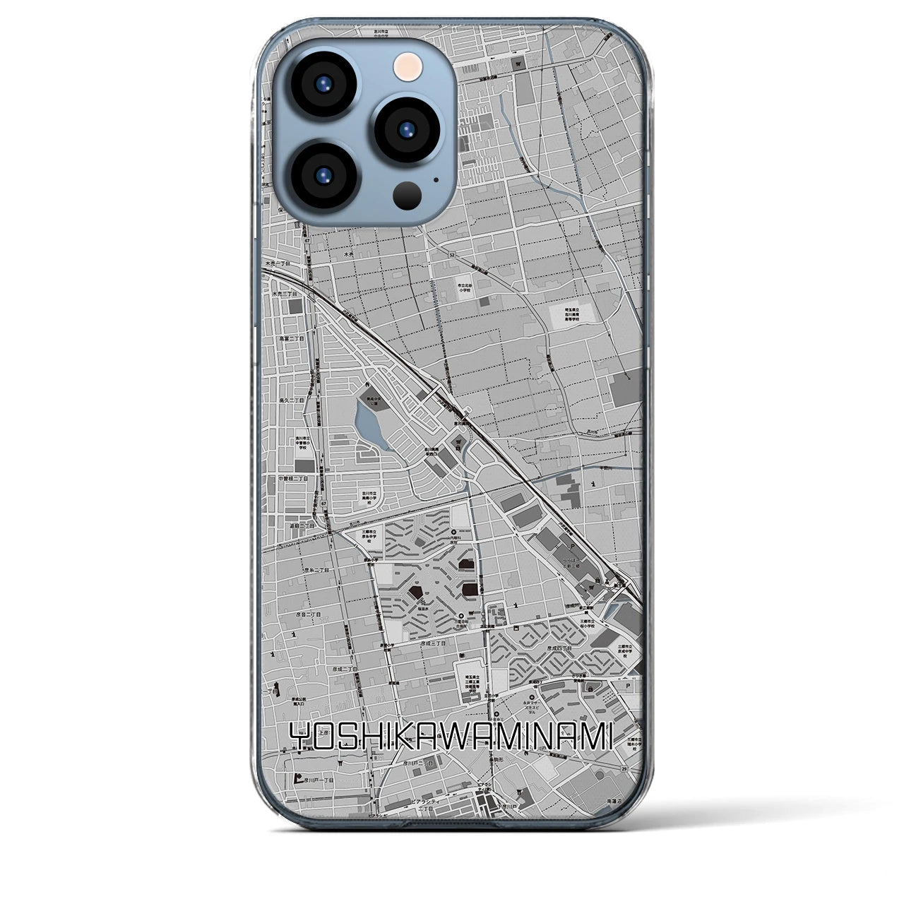 【吉川美南(埼玉県)】地図柄iPhoneケース(クリアタイプ)