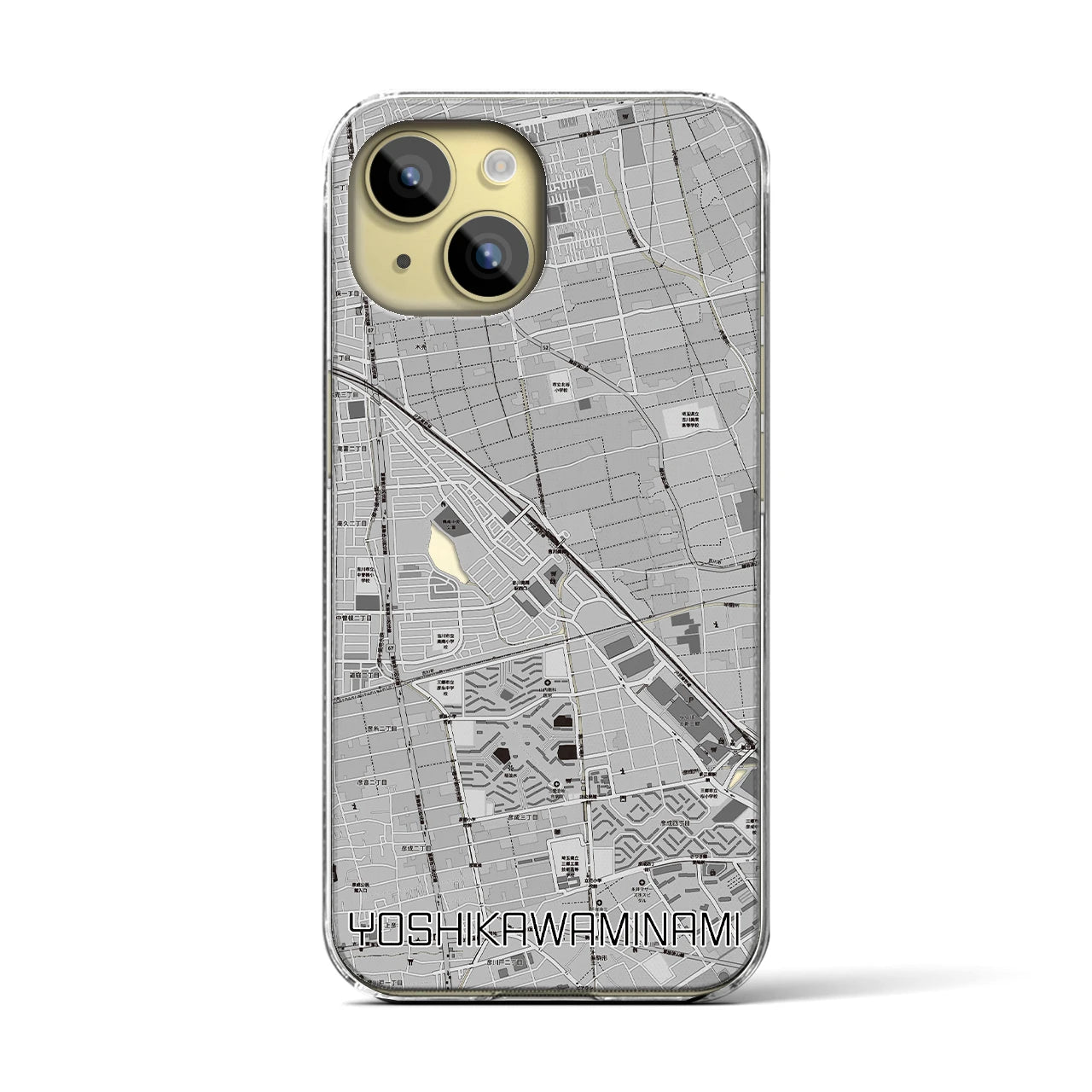 【吉川美南(埼玉県)】地図柄iPhoneケース(クリアタイプ)