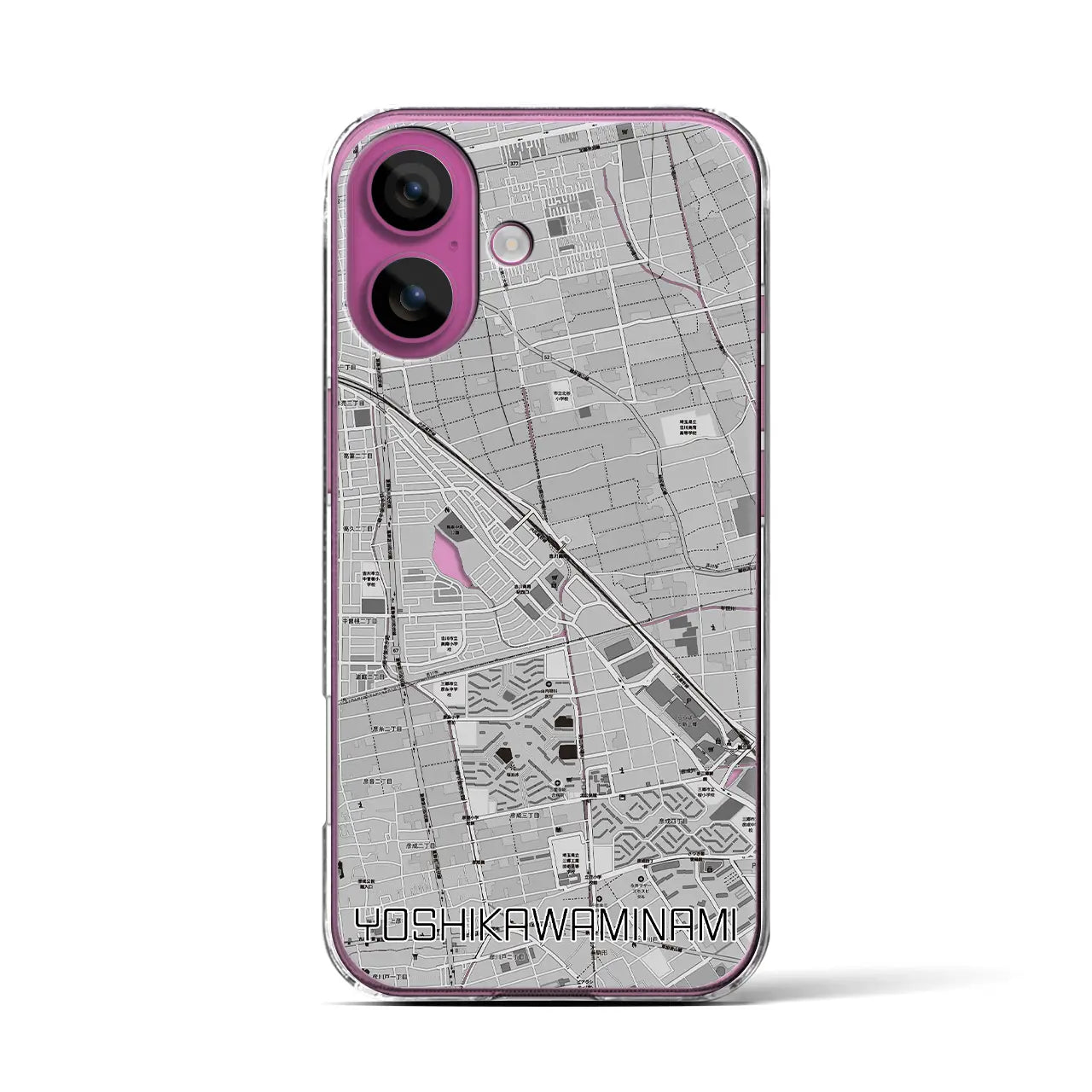 【吉川美南(埼玉県)】地図柄iPhoneケース(クリアタイプ)