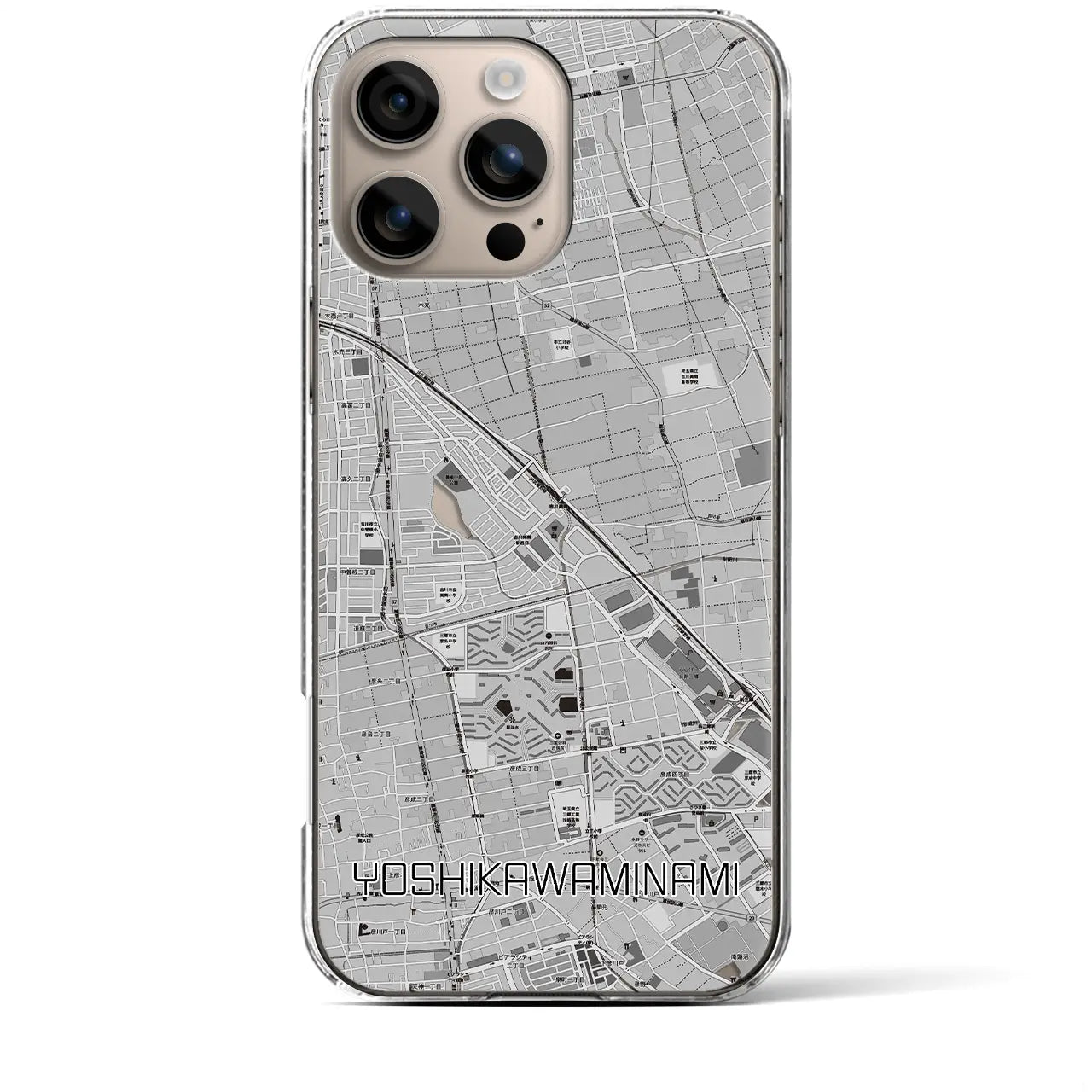 【吉川美南(埼玉県)】地図柄iPhoneケース(クリアタイプ)