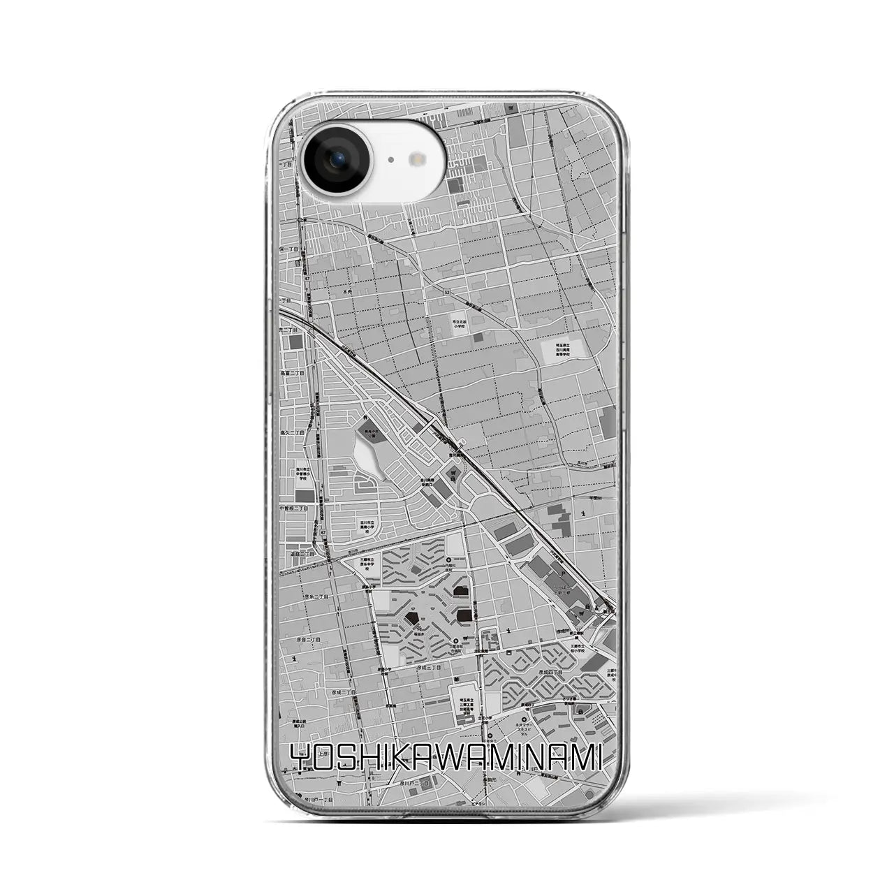 【吉川美南(埼玉県)】地図柄iPhoneケース(クリアタイプ)