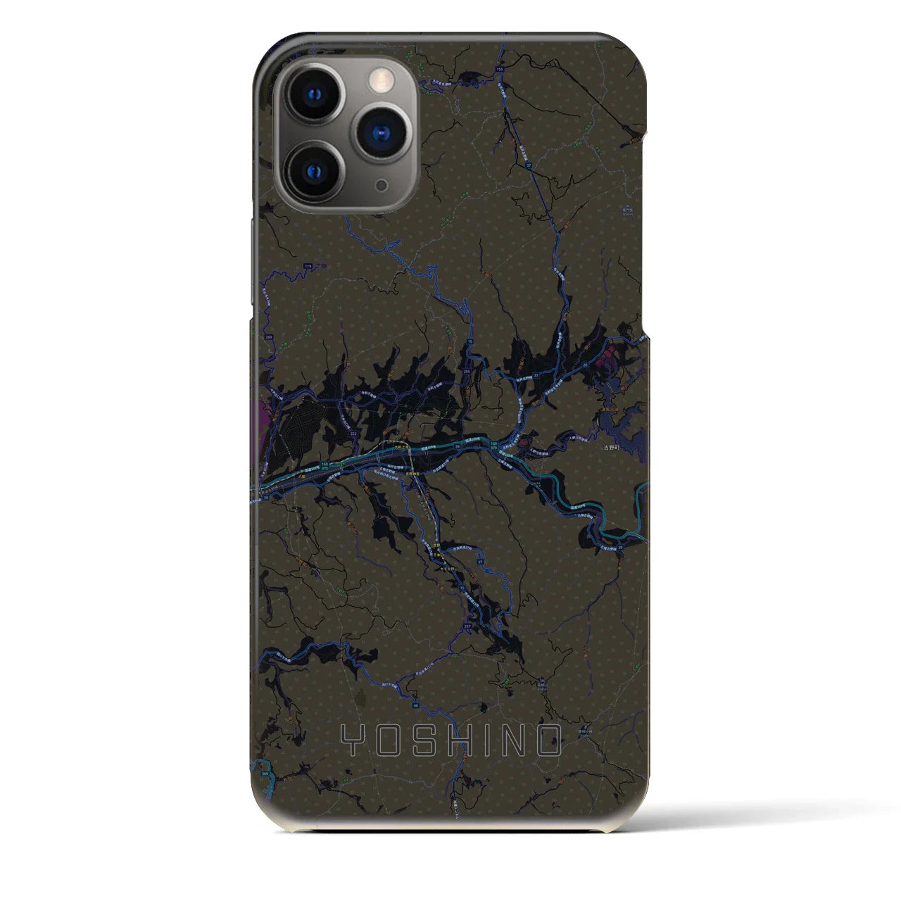 【吉野(奈良県)】地図柄iPhoneケース(バックカバータイプ)