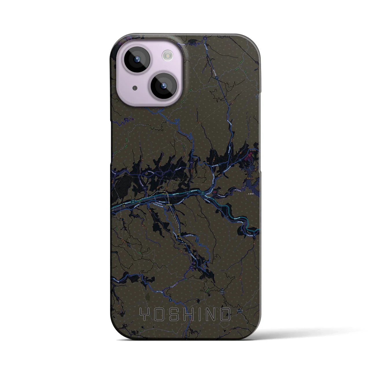 【吉野(奈良県)】地図柄iPhoneケース(バックカバータイプ)