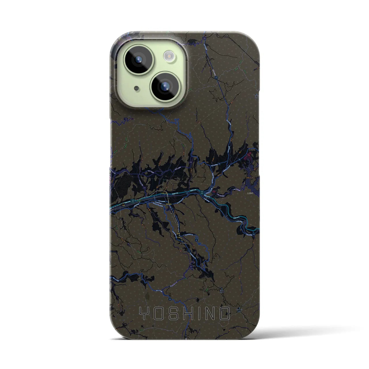 【吉野(奈良県)】地図柄iPhoneケース(バックカバータイプ)