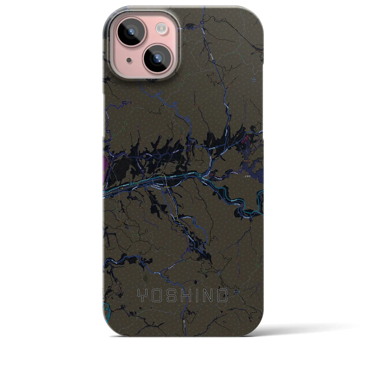 【吉野(奈良県)】地図柄iPhoneケース(バックカバータイプ)