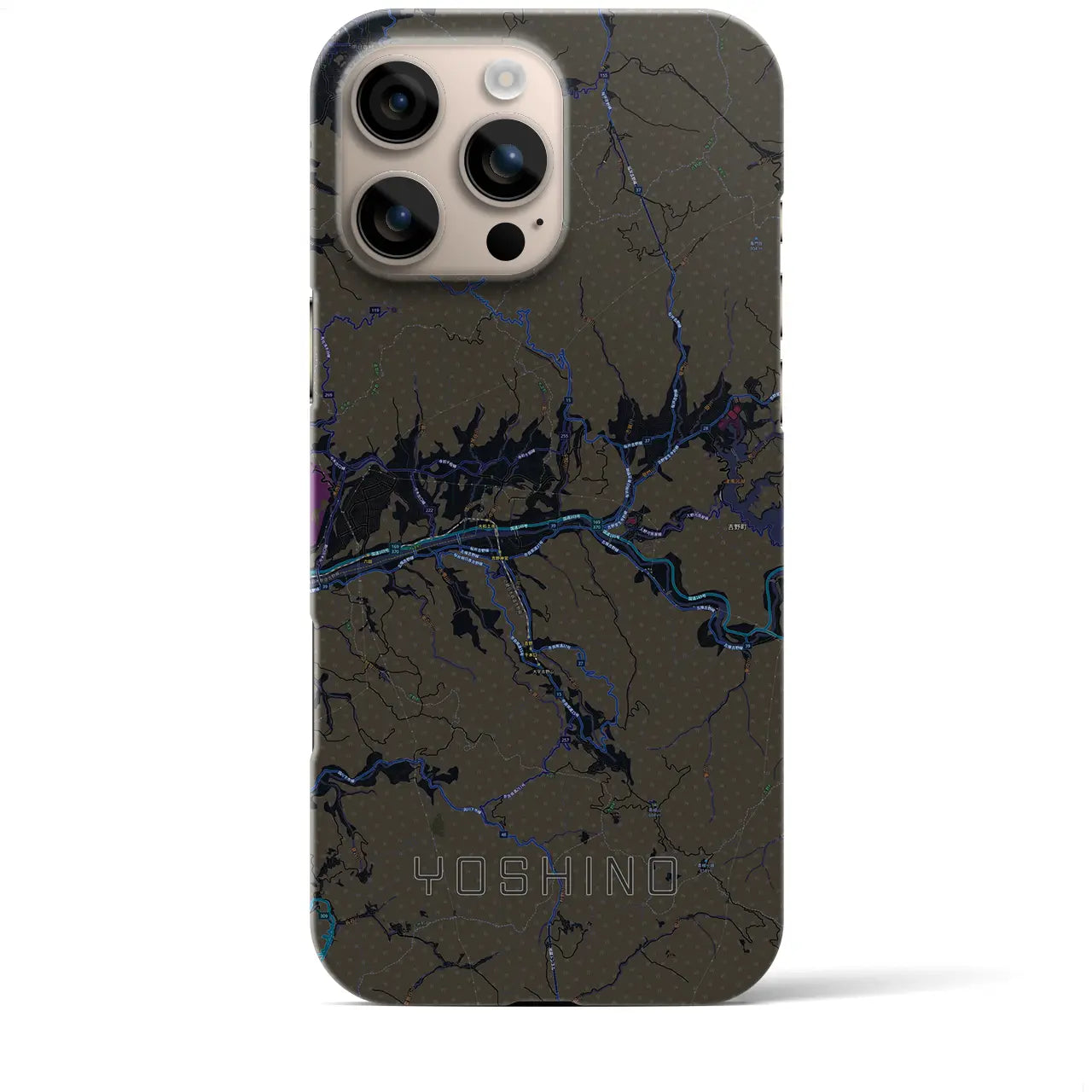 【吉野(奈良県)】地図柄iPhoneケース(バックカバータイプ)