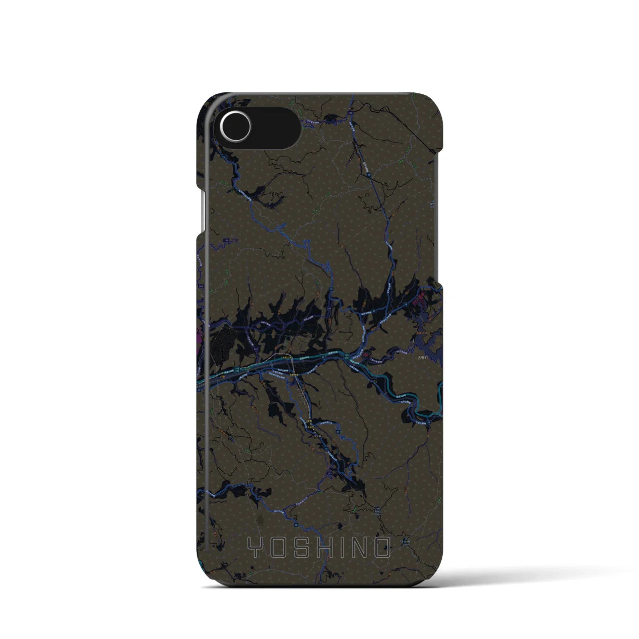 【吉野(奈良県)】地図柄iPhoneケース(バックカバータイプ)