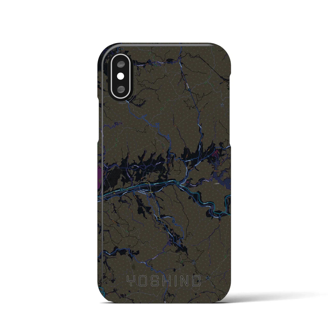 【吉野(奈良県)】地図柄iPhoneケース(バックカバータイプ)