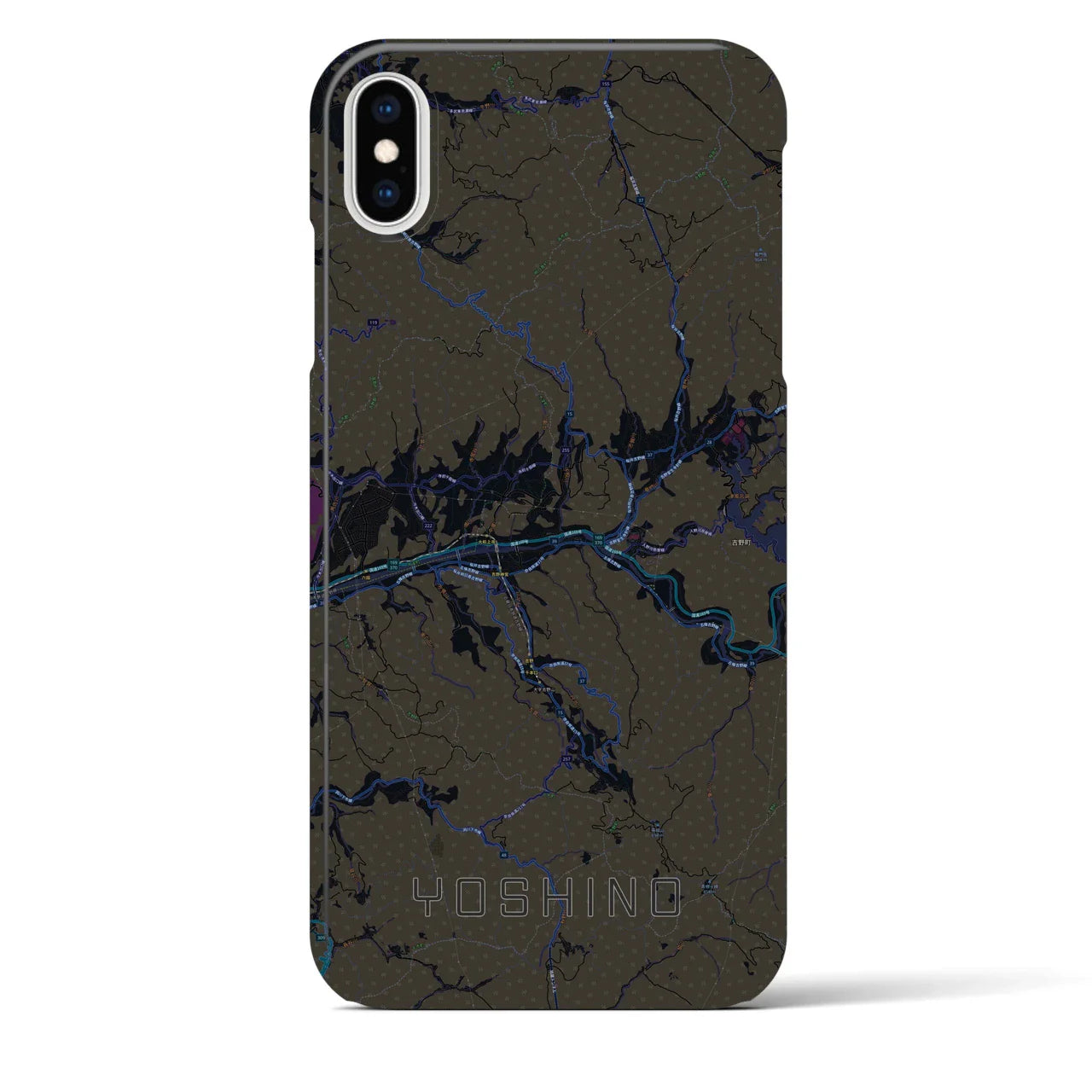 【吉野(奈良県)】地図柄iPhoneケース(バックカバータイプ)
