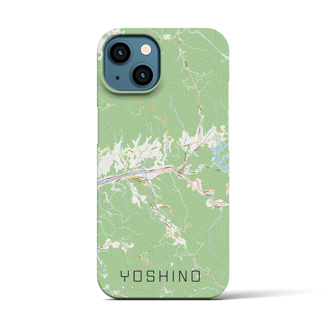 【吉野(奈良県)】地図柄iPhoneケース(バックカバータイプ)