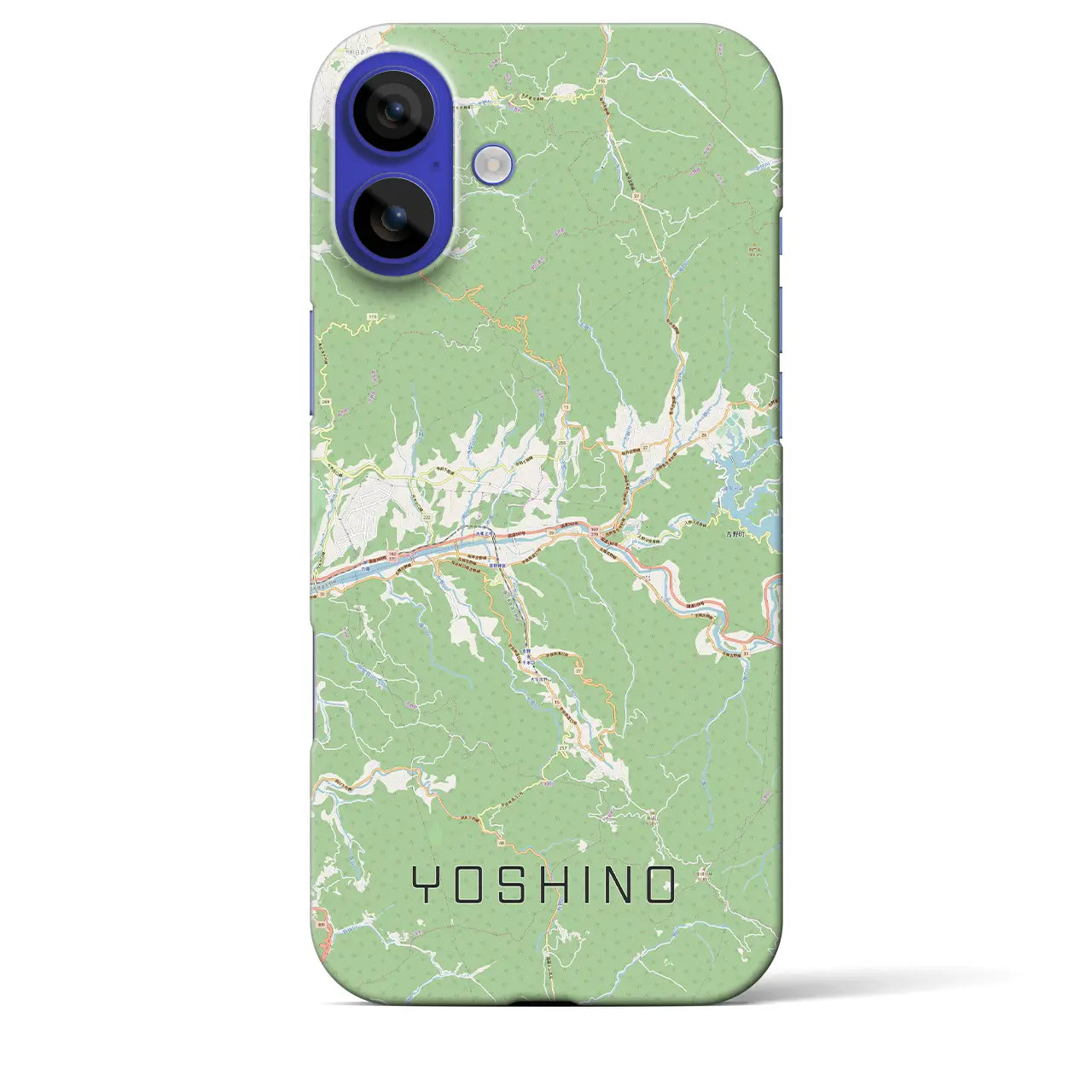 【吉野(奈良県)】地図柄iPhoneケース(バックカバータイプ)ナチュラル・iPhone 16 Pro Max 用