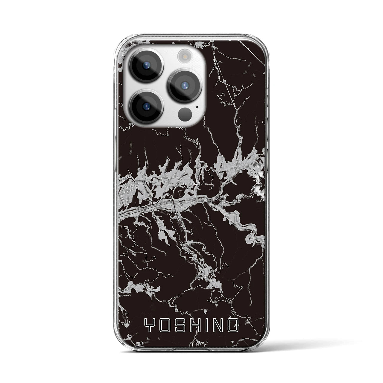 【吉野(奈良県)】地図柄iPhoneケース(クリアタイプ)