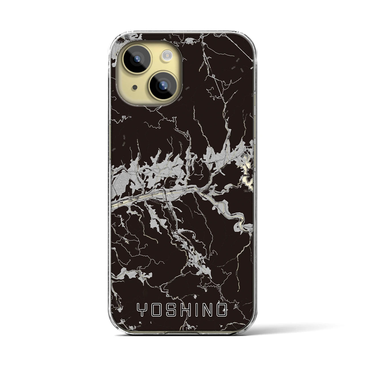 【吉野(奈良県)】地図柄iPhoneケース(クリアタイプ)