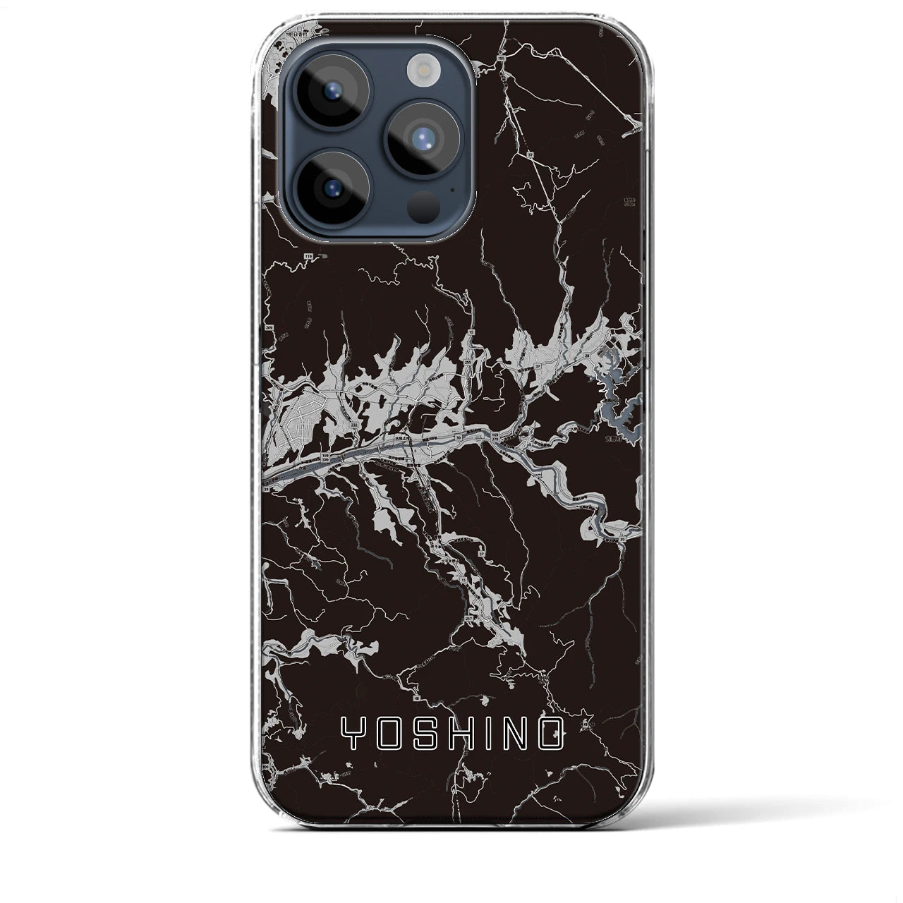 【吉野(奈良県)】地図柄iPhoneケース(クリアタイプ)