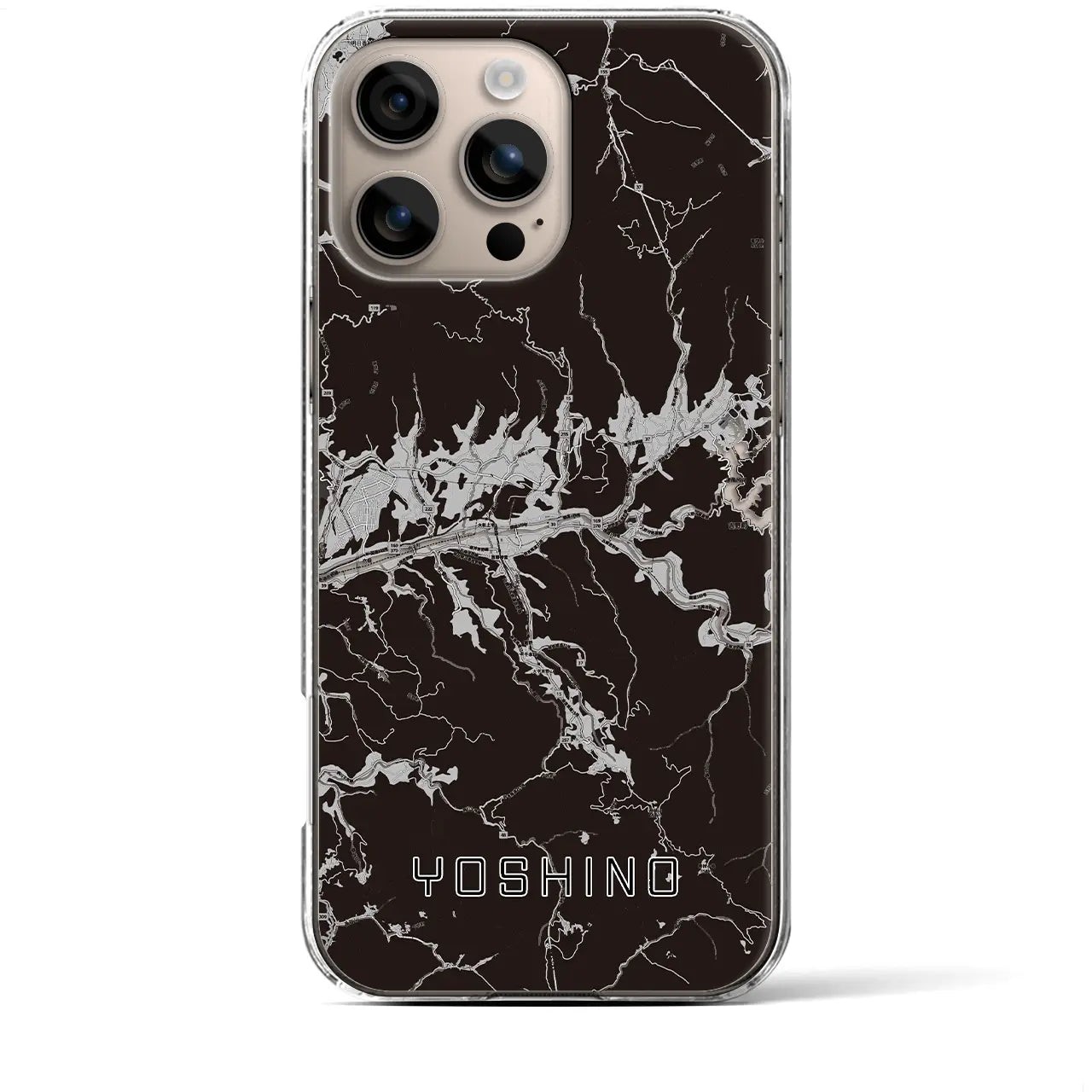 【吉野(奈良県)】地図柄iPhoneケース(クリアタイプ)