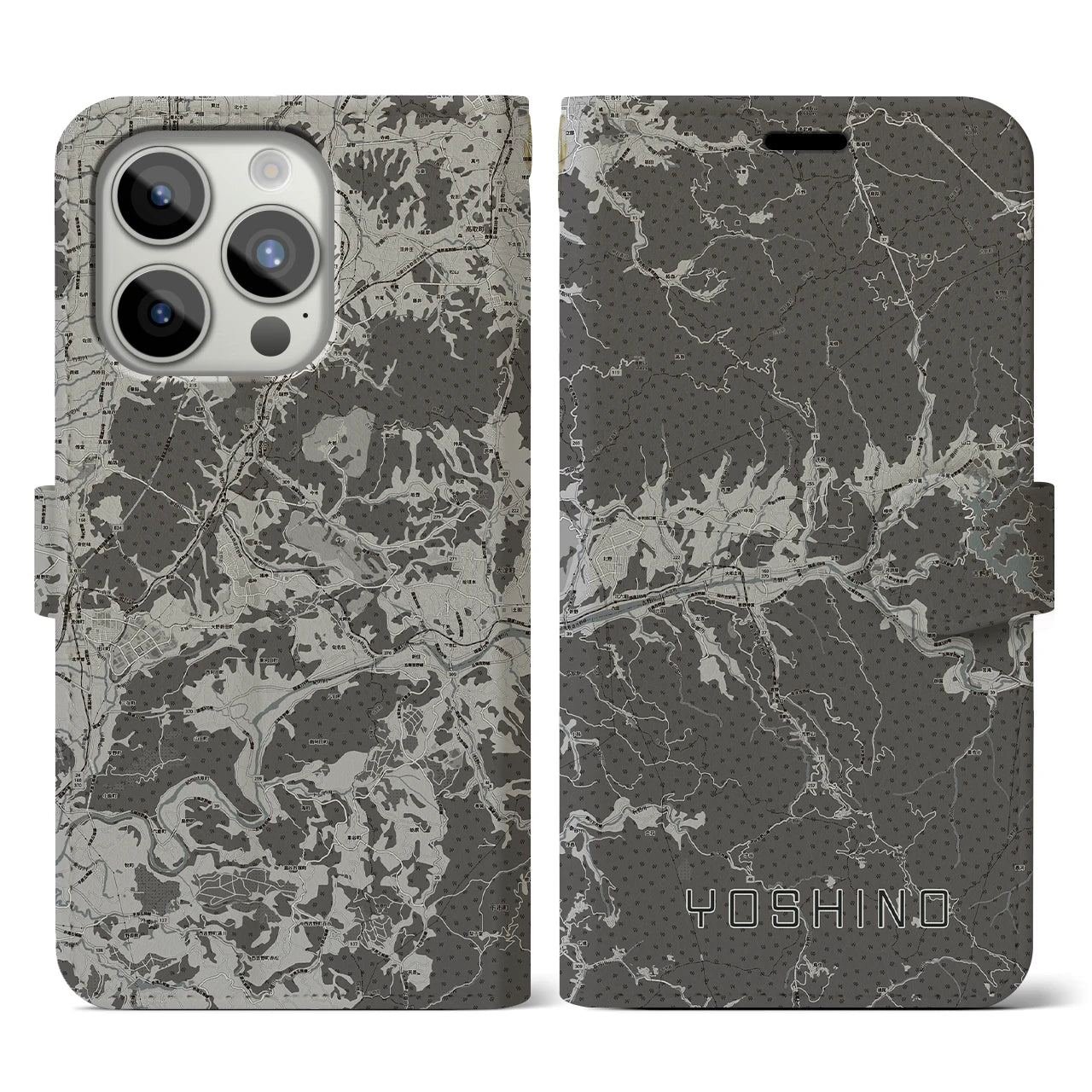 【吉野(奈良県)】地図柄iPhoneケース(手帳タイプ)