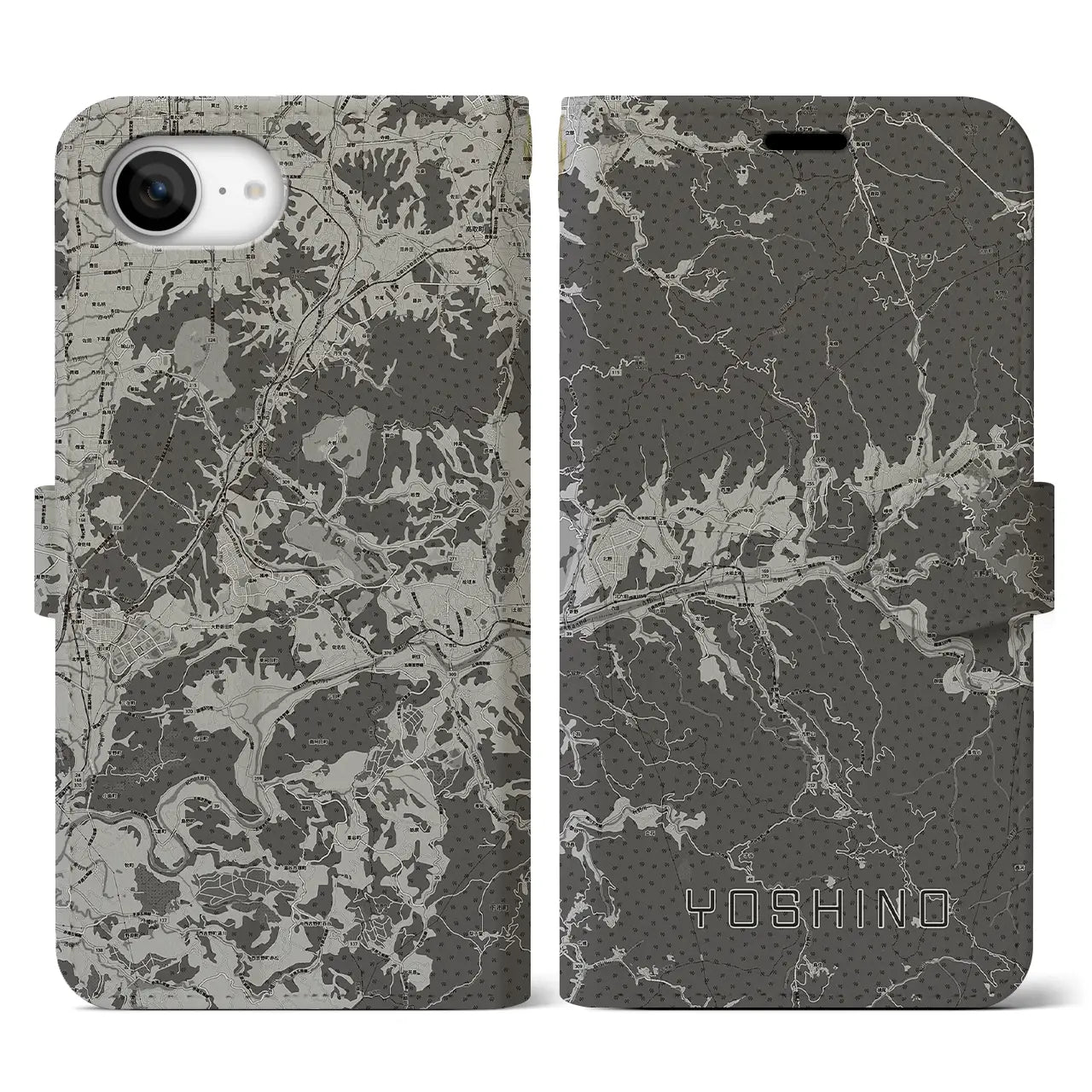 【吉野(奈良県)】地図柄iPhoneケース(手帳タイプ)