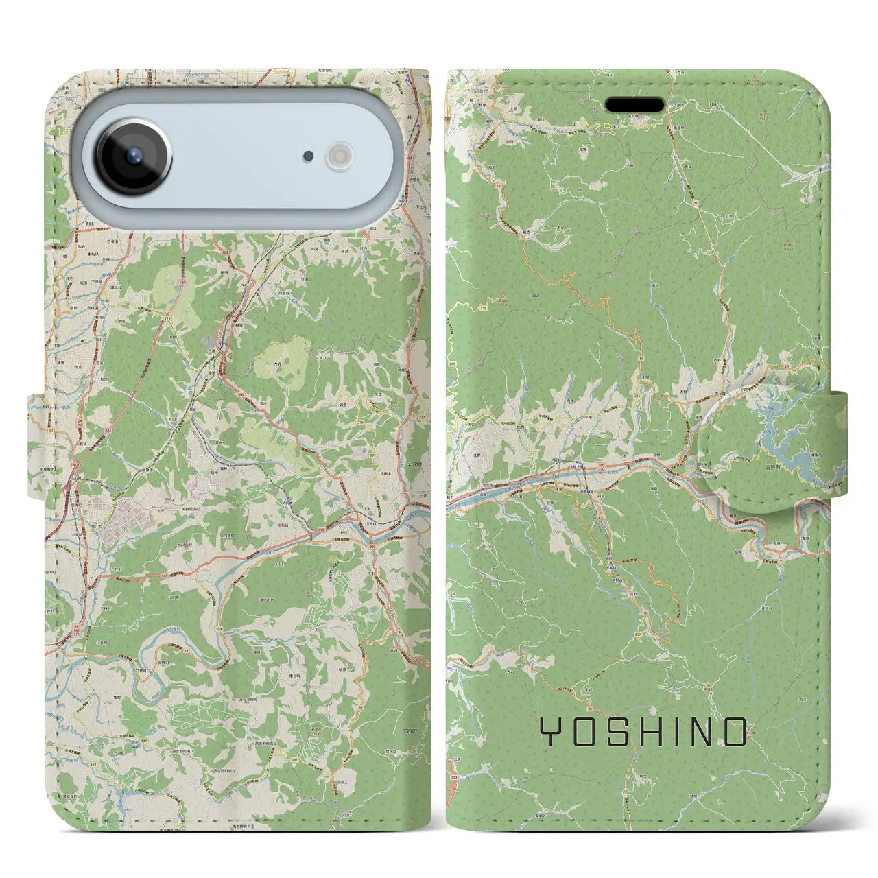 【吉野(奈良県)】地図柄iPhoneケース(手帳タイプ)