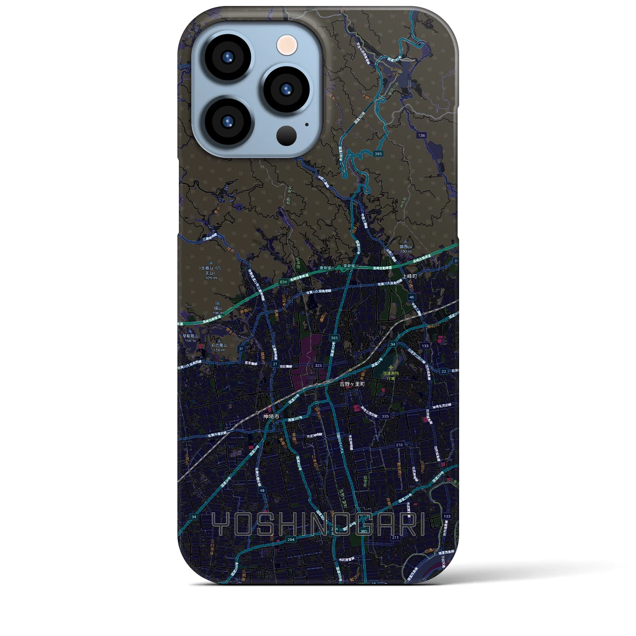 【吉野ヶ里(佐賀県)】地図柄iPhoneケース(バックカバータイプ)