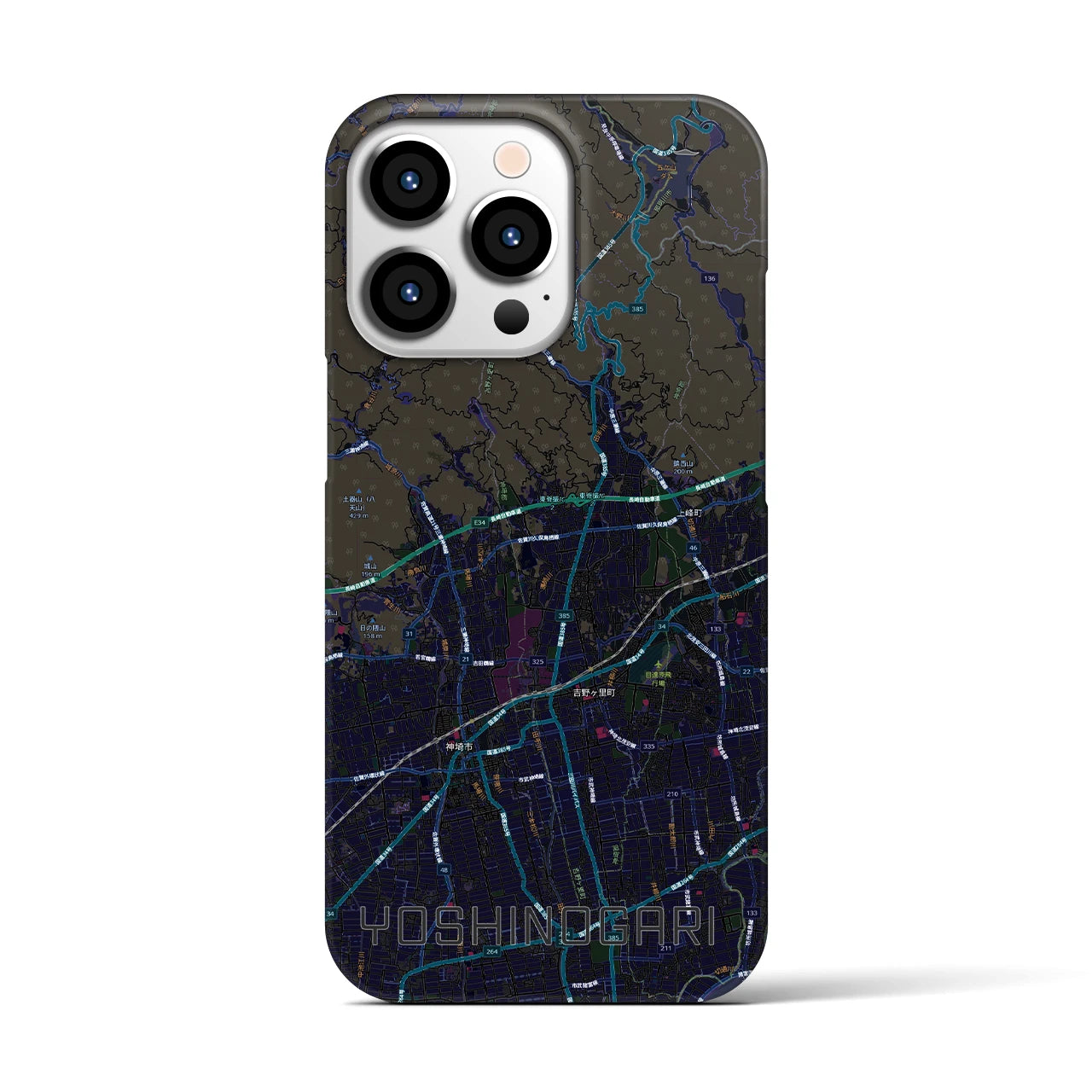 【吉野ヶ里(佐賀県)】地図柄iPhoneケース(バックカバータイプ)