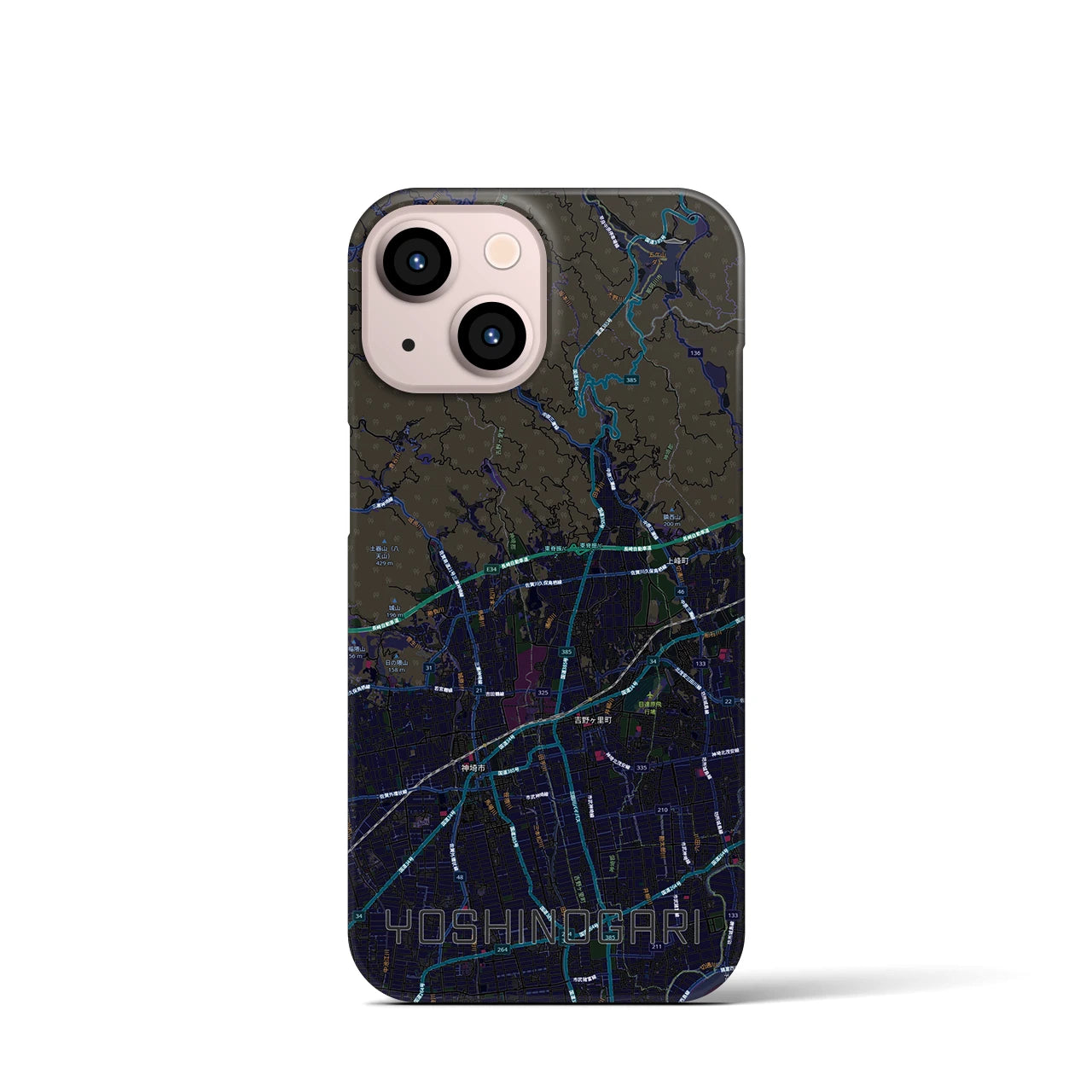 【吉野ヶ里(佐賀県)】地図柄iPhoneケース(バックカバータイプ)