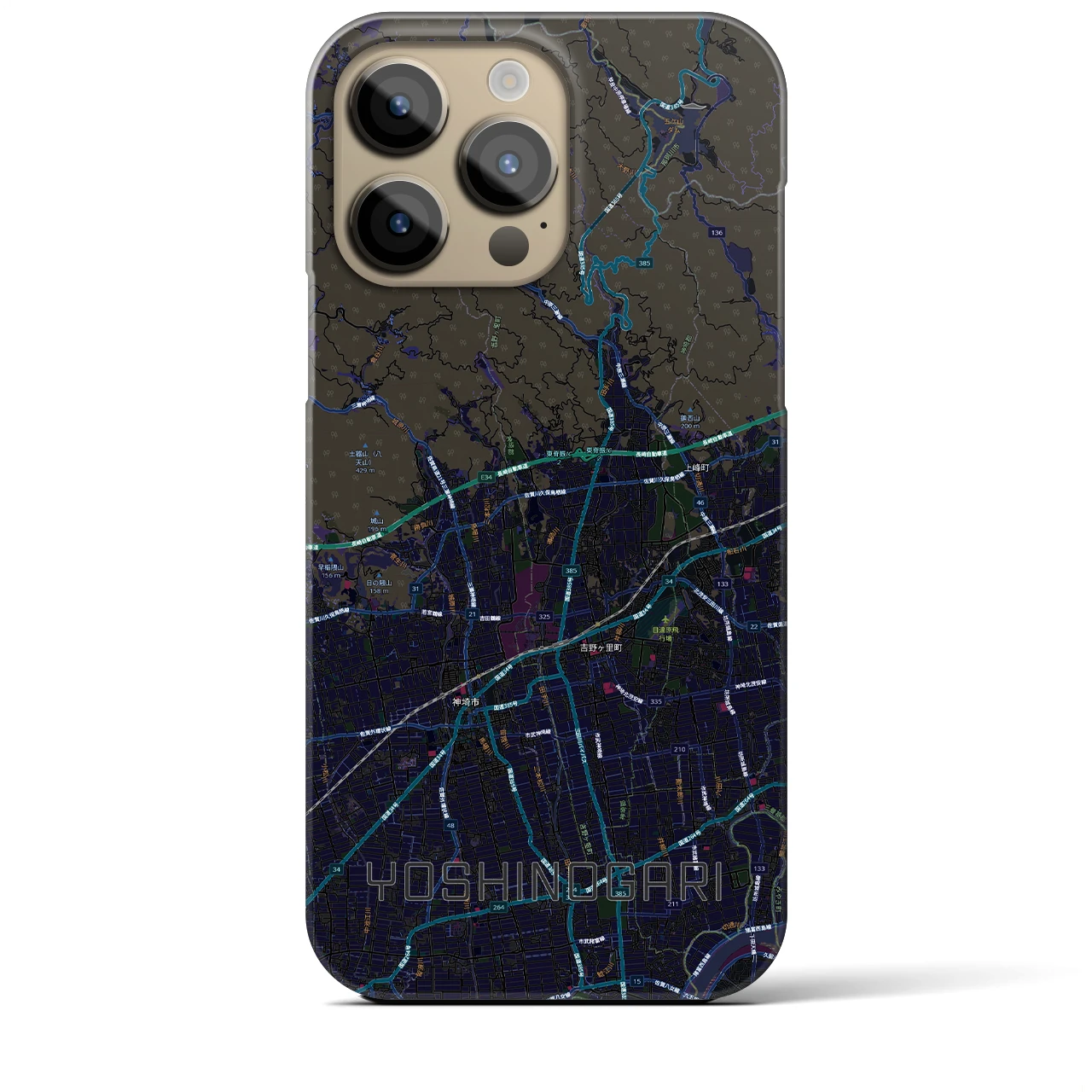 【吉野ヶ里(佐賀県)】地図柄iPhoneケース(バックカバータイプ)