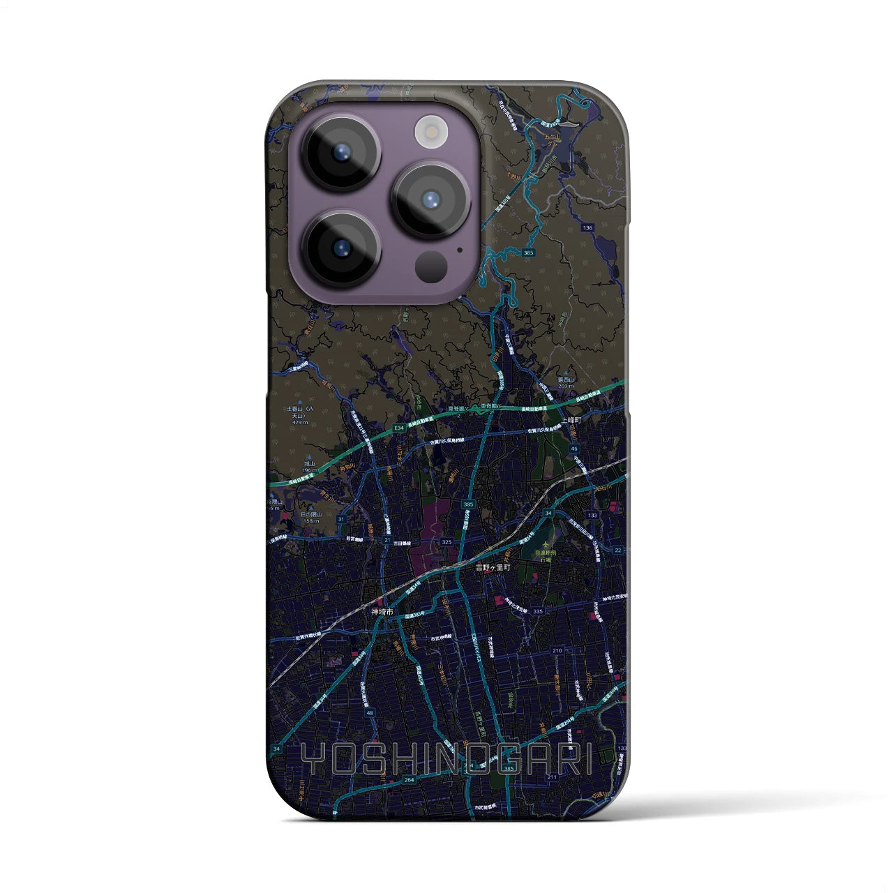 【吉野ヶ里(佐賀県)】地図柄iPhoneケース(バックカバータイプ)