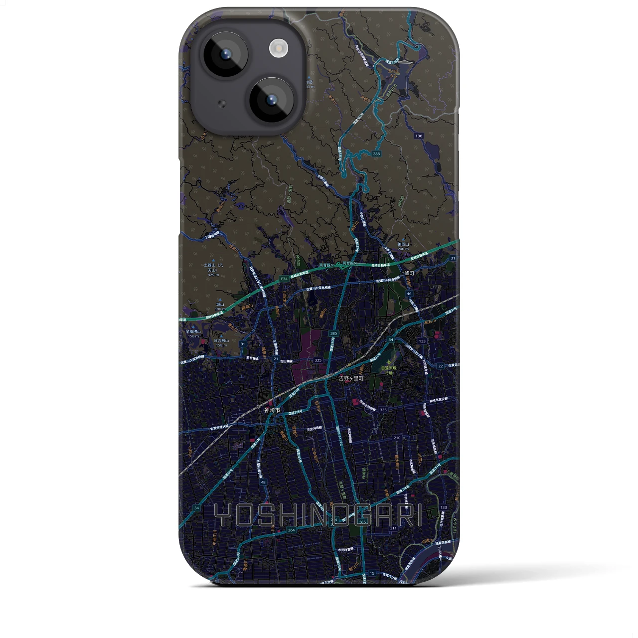 【吉野ヶ里(佐賀県)】地図柄iPhoneケース(バックカバータイプ)