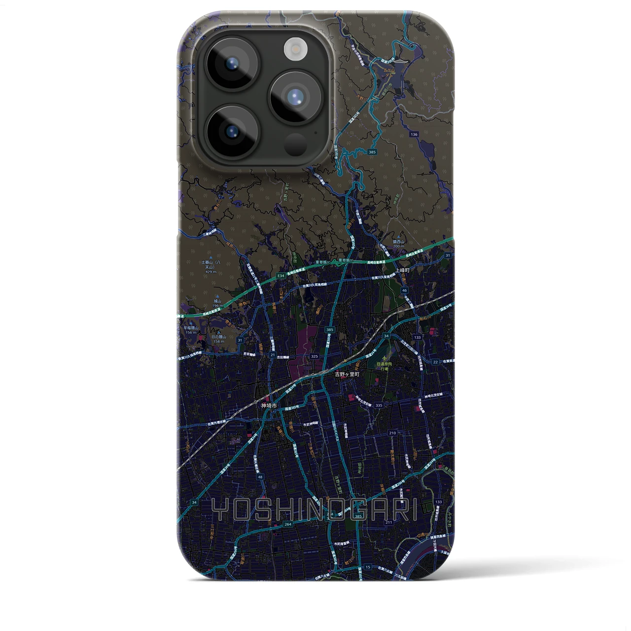 【吉野ヶ里(佐賀県)】地図柄iPhoneケース(バックカバータイプ)