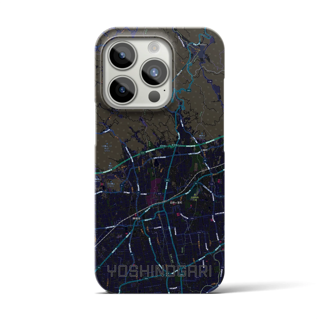 【吉野ヶ里(佐賀県)】地図柄iPhoneケース(バックカバータイプ)