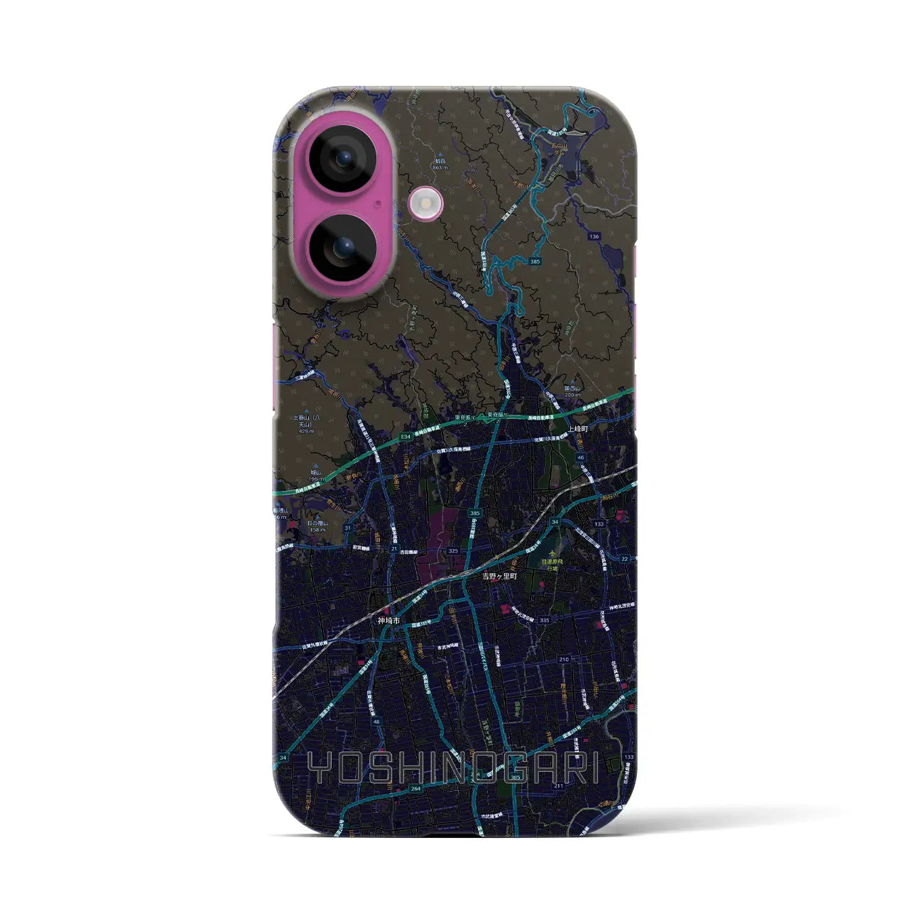 【吉野ヶ里(佐賀県)】地図柄iPhoneケース(バックカバータイプ)