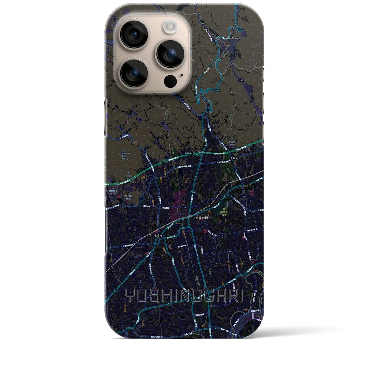 【吉野ヶ里(佐賀県)】地図柄iPhoneケース(バックカバータイプ)