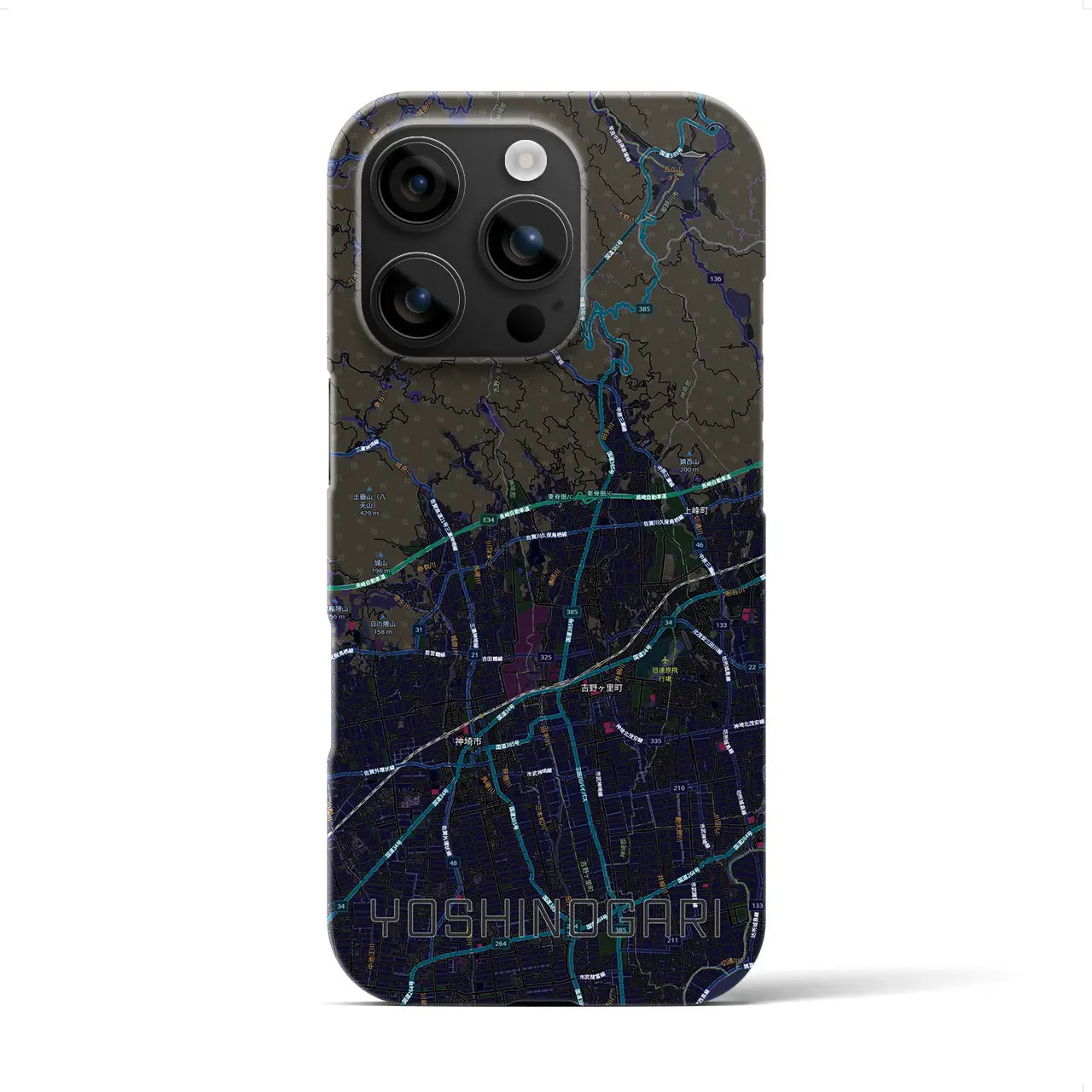 【吉野ヶ里(佐賀県)】地図柄iPhoneケース(バックカバータイプ)