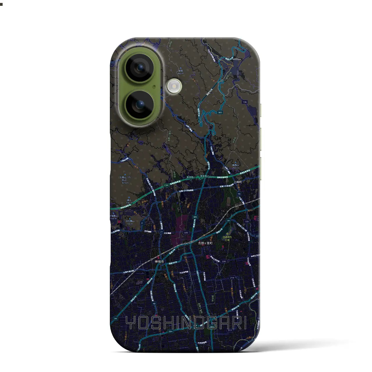 【吉野ヶ里(佐賀県)】地図柄iPhoneケース(バックカバータイプ)