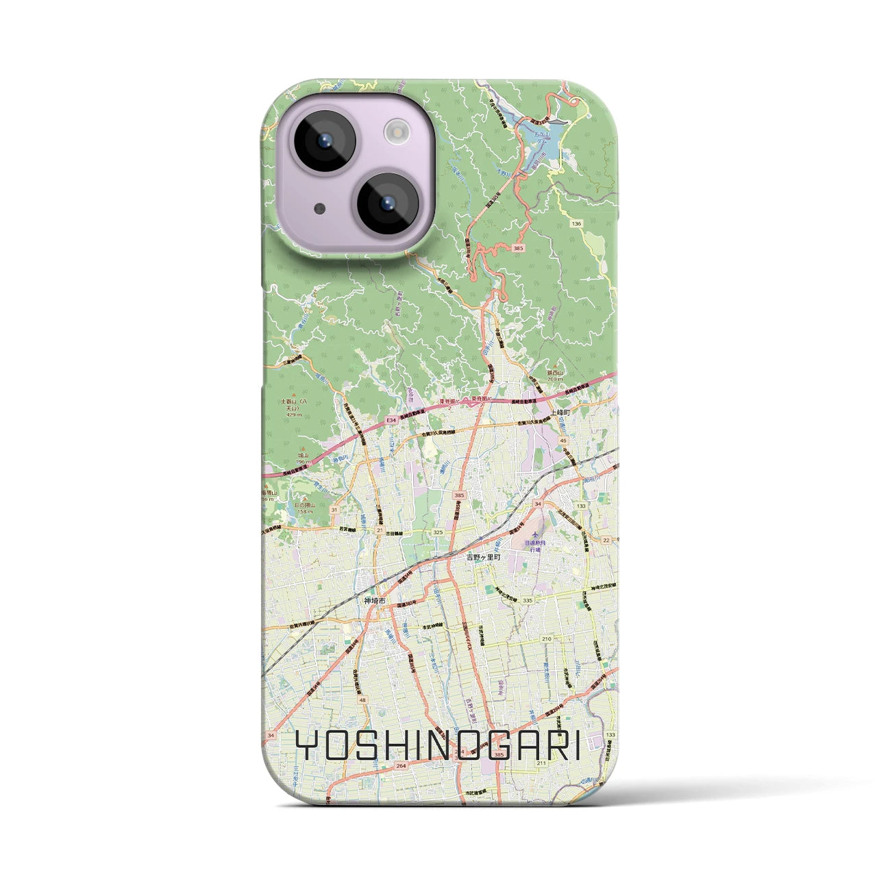 【吉野ヶ里(佐賀県)】地図柄iPhoneケース(バックカバータイプ)