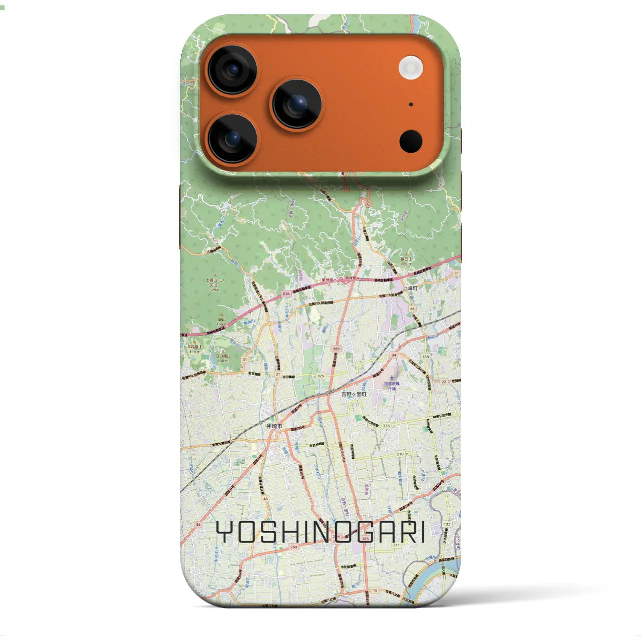 【吉野ヶ里(佐賀県)】地図柄iPhoneケース(バックカバータイプ)