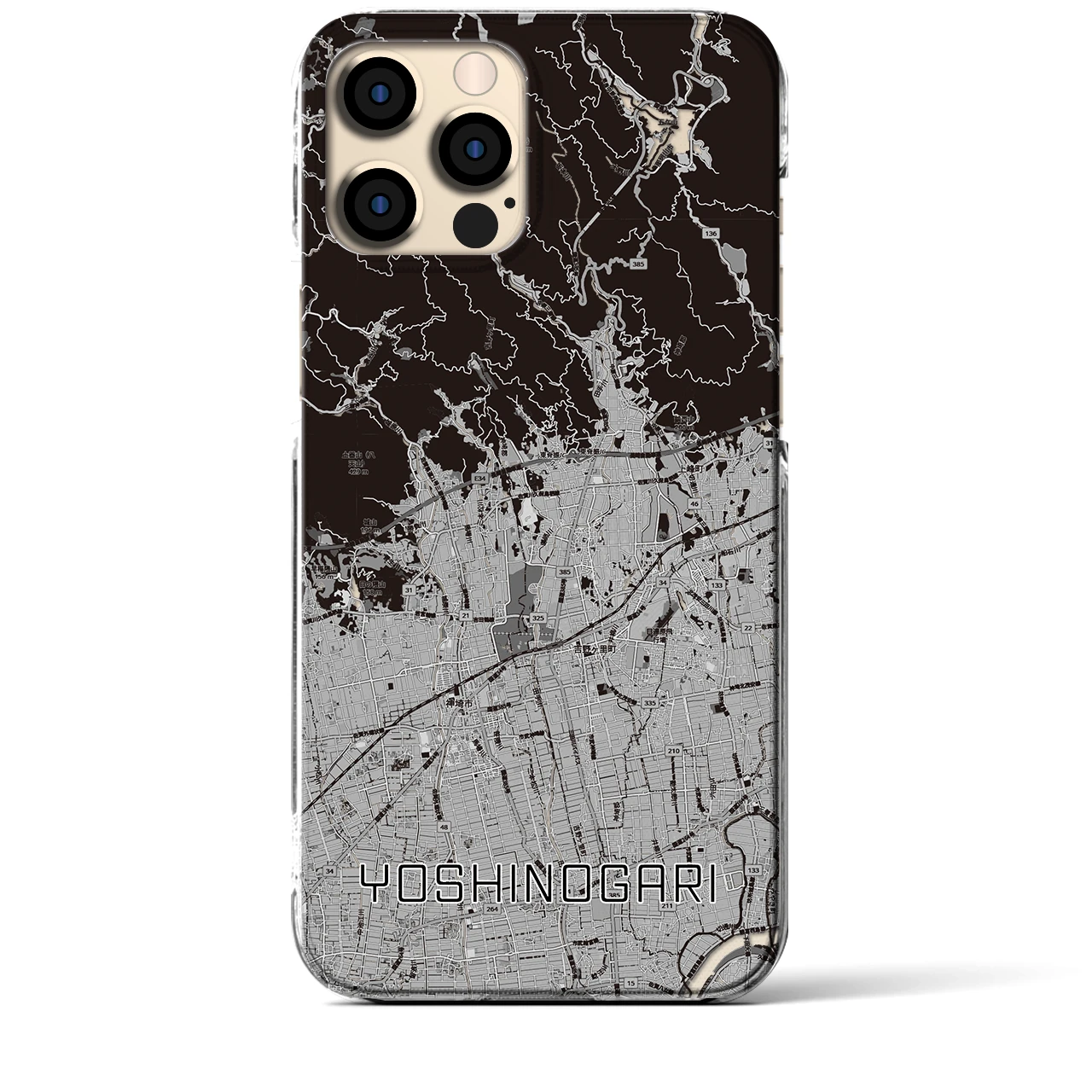 【吉野ヶ里(佐賀県)】地図柄iPhoneケース(クリアタイプ)