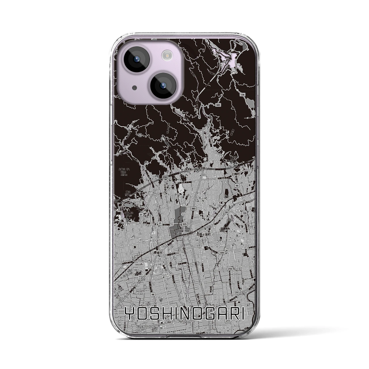 【吉野ヶ里(佐賀県)】地図柄iPhoneケース(クリアタイプ)