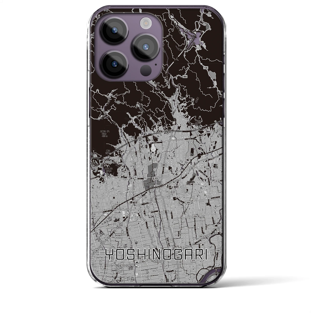 【吉野ヶ里(佐賀県)】地図柄iPhoneケース(クリアタイプ)