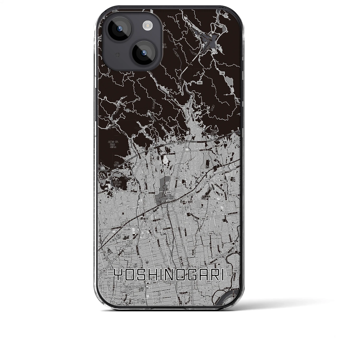 【吉野ヶ里(佐賀県)】地図柄iPhoneケース(クリアタイプ)