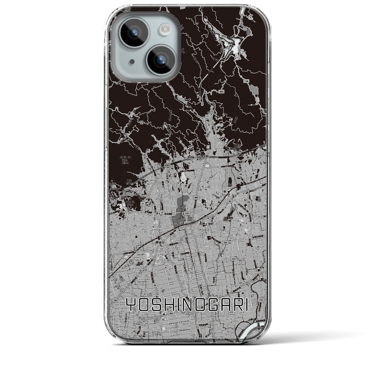 【吉野ヶ里(佐賀県)】地図柄iPhoneケース(クリアタイプ)