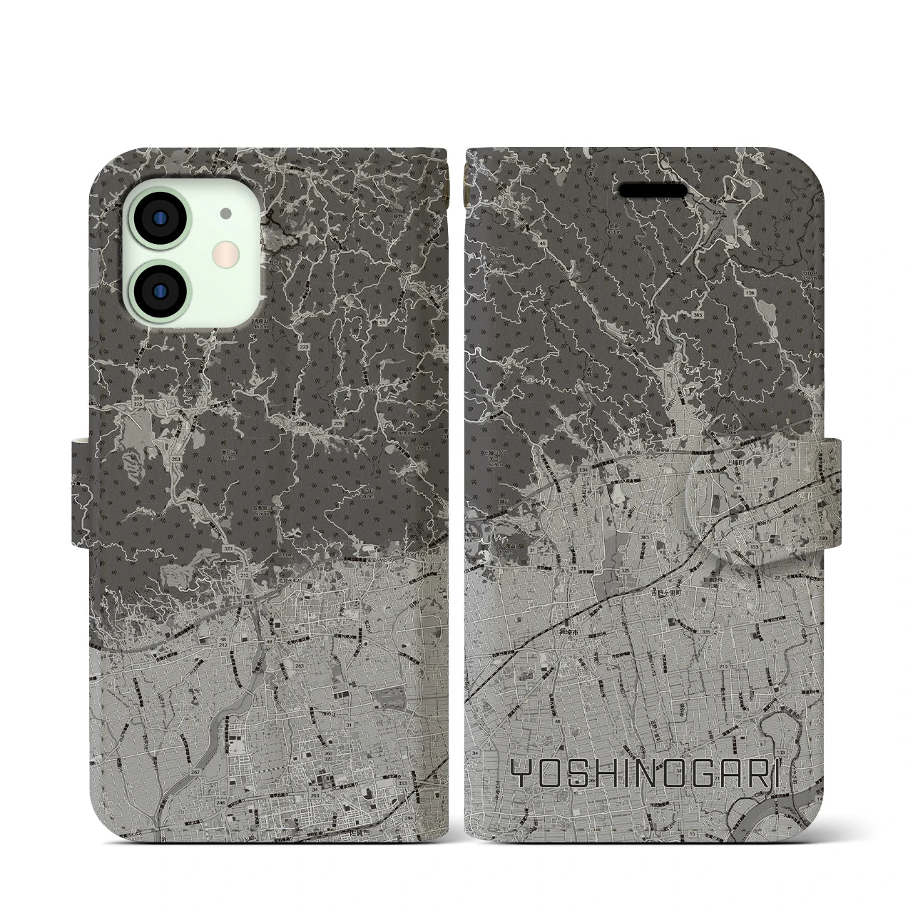 【吉野ヶ里(佐賀県)】地図柄iPhoneケース(手帳タイプ)