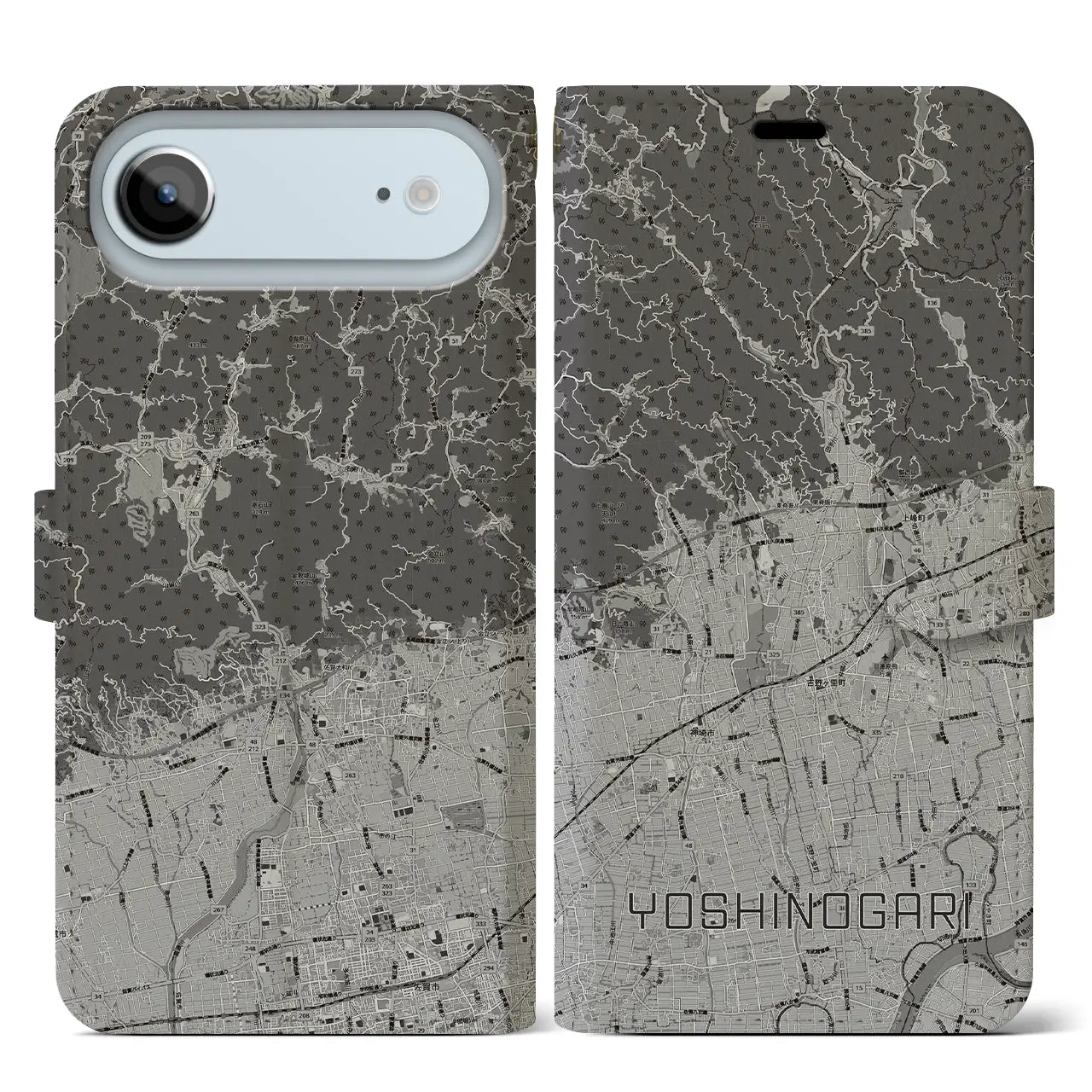 【吉野ヶ里(佐賀県)】地図柄iPhoneケース(手帳タイプ)