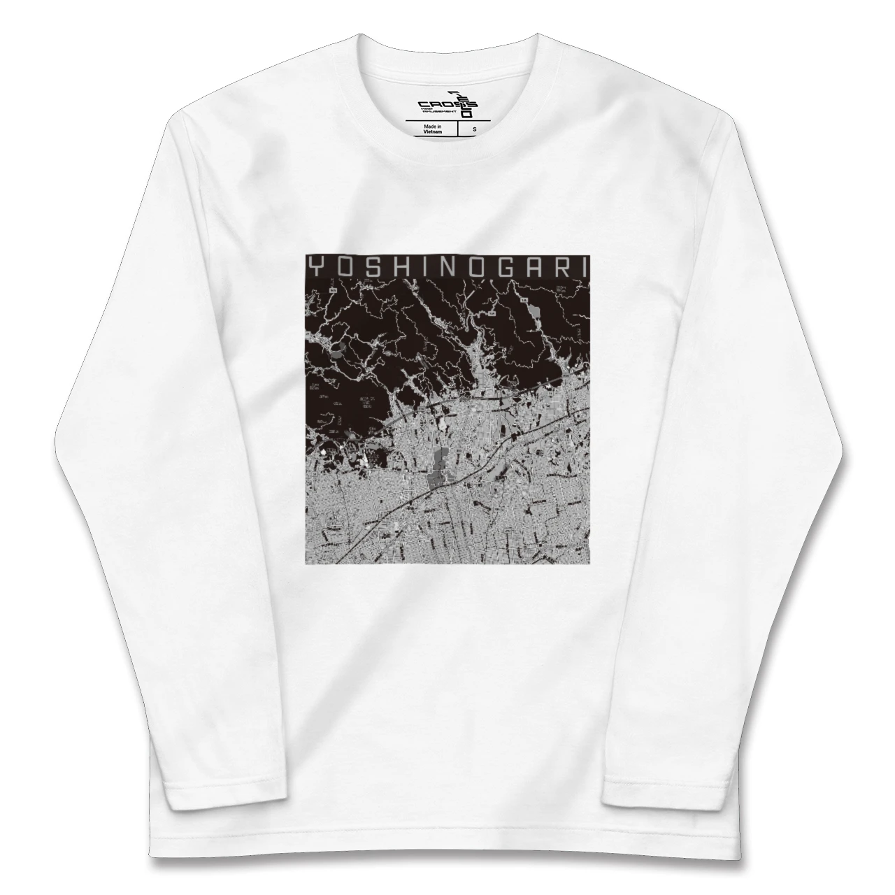 【吉野ヶ里(佐賀県)】地図柄ロングスリーブTシャツ