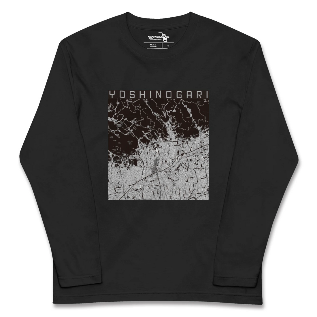 【吉野ヶ里(佐賀県)】地図柄ロングスリーブTシャツ